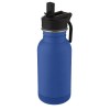 Lina 400 ml stainless steel sport bottle with straw and loop in Navy