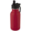 Lina 400 ml stainless steel sport bottle with straw and loop in Ruby Red