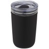 Bello 420 ml glass tumbler with recycled plastic outer wall in Solid Black