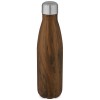 Cove 500 ml vacuum insulated stainless steel bottle with wood print in Wood