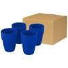 Staki 4-piece 280 ml stackable mug gift set in Medium Blue
