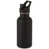 Lexi 500 ml stainless steel sport bottle in Solid Black