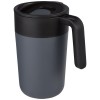 Nordia 400 ml double-wall recycled mug in Grey