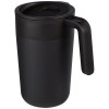 Nordia 400 ml double-wall recycled mug in Solid Black