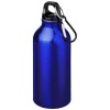Oregon 400 ml RCS certified recycled aluminium water bottle with carabiner in Blue