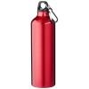 Oregon 770 ml RCS certified recycled aluminium water bottle with carabiner in Red