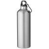 Oregon 770 ml RCS certified recycled aluminium water bottle with carabiner in Silver