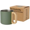 Bjorn 360 ml RCS certified recycled stainless steel mug with copper vacuum insulation in Heather Green