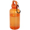 Oregon 400 ml RCS certified recycled plastic water bottle with carabiner in Orange