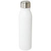 Harper 700 ml RCS certified stainless steel water bottle with metal loop in White