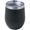 Corzo 350 ml RCS certified recycled stainless steel copper vacuum insulated cup in Solid Black