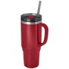 Melbourne 1200 ml RCS certified insulated tumbler with straw in Red