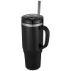 Melbourne 1200 ml RCS certified insulated tumbler with straw in Solid Black