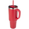 Sydney 1200 ml double wall RCS certified copper vacuum insulated tumbler with straw in Red
