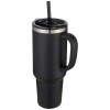 Sydney 1200 ml double wall RCS certified copper vacuum insulated tumbler with straw in Solid Black