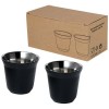 Duo 80 ml RCS certified stainless steel espresso cup set  in Solid Black