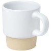 Olympia 130 ml stackable expresso cup with clay bottom in White