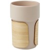 Fika 340 ml tumbler with bamboo sleeve in Oatmeal