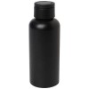 Trinity 600 ml RCS certified recycled aluminium water bottle with RPET lid in Solid Black