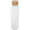 Lume 500 ml matte soda lime glass bottle with bamboo lid   in White