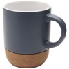 Billie 300 ml ceramic mug with cork details and matt finish in Ice Blue