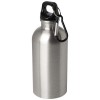 Oregon 400 ml RCS certified single wall stainless steel water bottle with carabiner in Silver