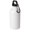 Oregon 400 ml RCS certified single wall stainless steel water bottle with carabiner in White