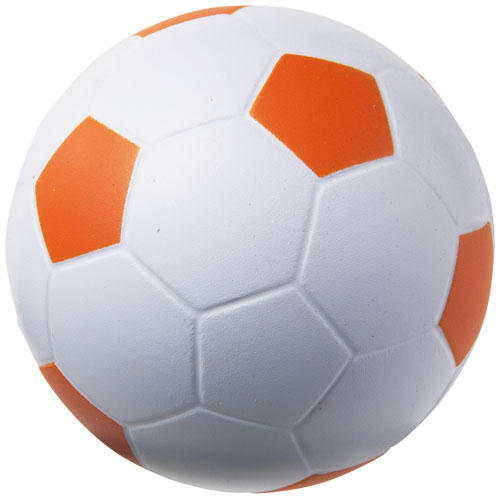 Football stress reliever in white-solid-and-orange