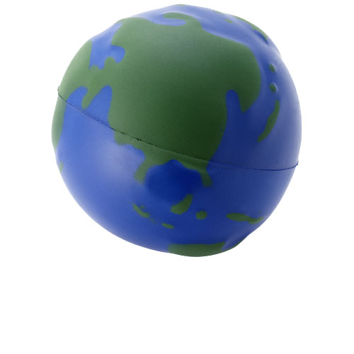 Globe stress reliever in blue-and-green