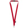 Tom recycled PET lanyard with breakaway closure in Red