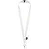 Tom recycled PET lanyard with breakaway closure in White