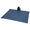 Adjustable rain poncho with pouch in navy
