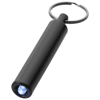 Retro LED keychain light in black-solid