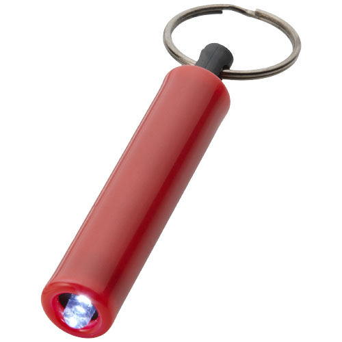 Retro LED keychain light in red