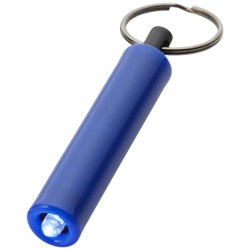 Retro LED keychain light in royal-blue