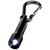 Lyra LED keychain light with carabiner in black-solid