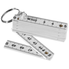 Harvey 0.5 metre foldable ruler keychain in white-solid