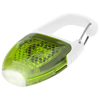 Reflect-or LED keychain light with carabiner in white-solid-and-lime-green