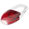 Reflect-or LED keychain light with carabiner in white-solid-and-red