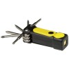 Octo 8-in-1 RCS recycled plastic screwdriver set with torch in Yellow