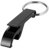Tao RCS recycled aluminium bottle and can opener with keychain  in Solid Black