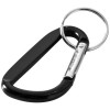 Timor RCS recycled aluminium carabiner keychain in Solid Black