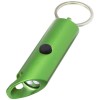 Flare RCS recycled aluminium IPX LED light and bottle opener with keychain in Green
