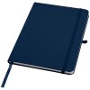 Teak A5 recycled hard cover notebook with lined pages in Navy