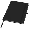 Teak A5 recycled hard cover notebook with lined pages in Solid Black