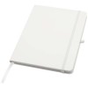 Teak A5 recycled hard cover notebook with lined pages in White