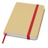 Reed A6 recycled hard cover notebook with plain pages in Red