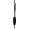 Mandarine ballpoint pen with soft-touch grip in silver