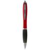 Nash ballpoint pen coloured barrel and black grip in red-and-black-solid