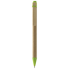 Salvador recycled ballpoint pen in natural-and-green
